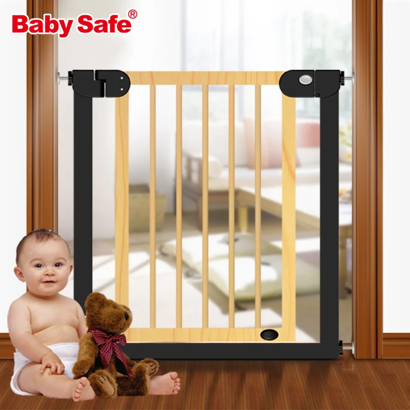 Baby safe gate stair gate Door Stop Baby Gate 7683cm Wood Safety Gate