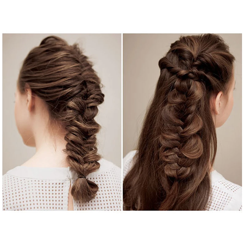 Fashion French Hair Braiding Tool Roller With Magic hair Twist Styling Bun gray