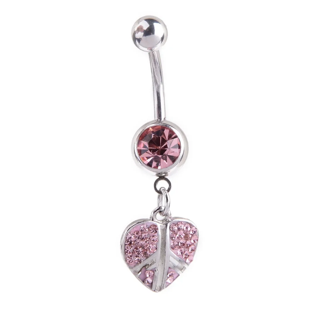 Sexy Dangle Belly Bars Belly Button Rings Belly Piercing Cz Crystal Flower Body Jewelry Navel 