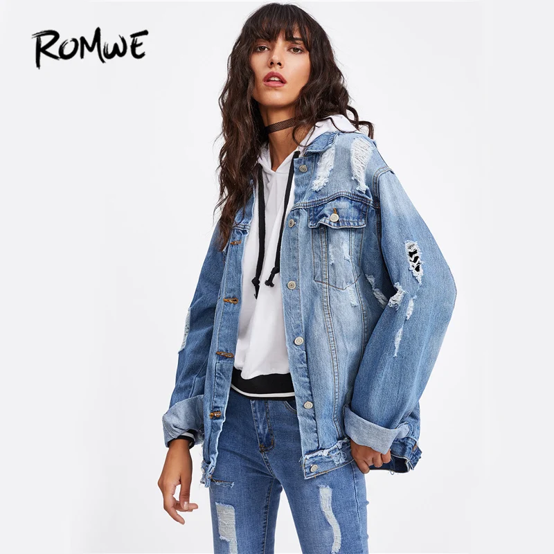 romwe jean jacket