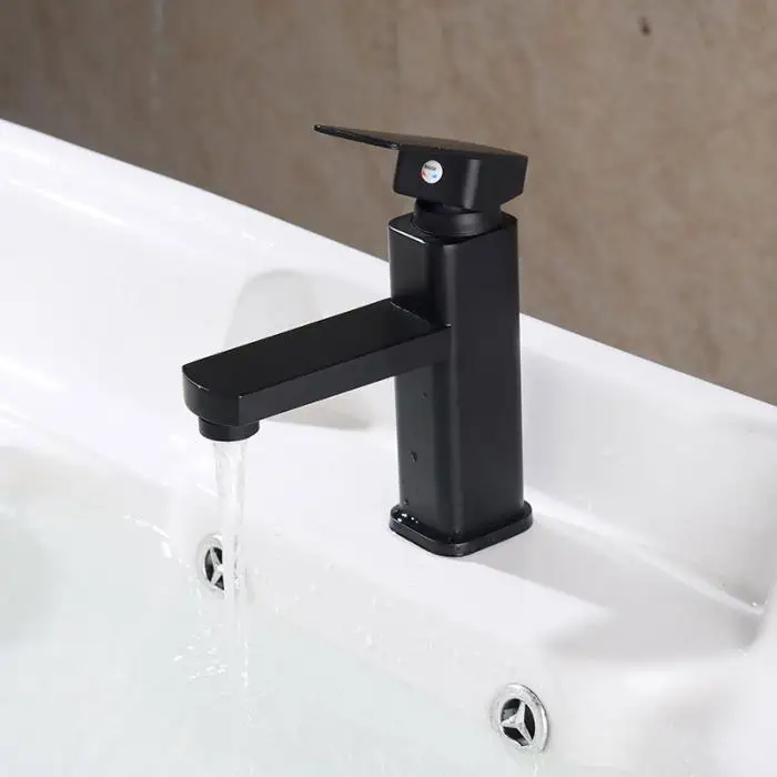 Preto torneira de água lavatório liga zinco