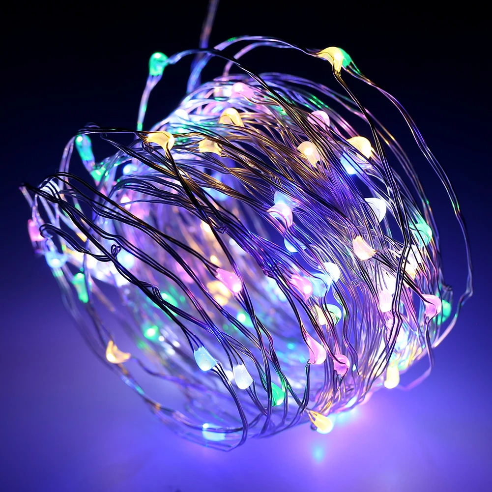 

5V USB Operated LED String Light 10M 100LED Silver Wire Outdoor Christmas Fairy Lights LED Starry Light Party Wedding Decoration