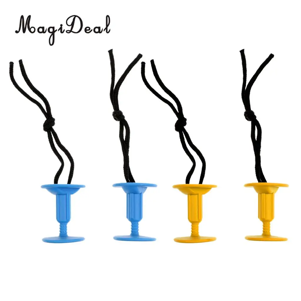 4Pcs Durable Bodyboard Surfboard Leash Plugs with Cord String for Outdoor Water Surfing Sport Surf Board Body Board Accessories