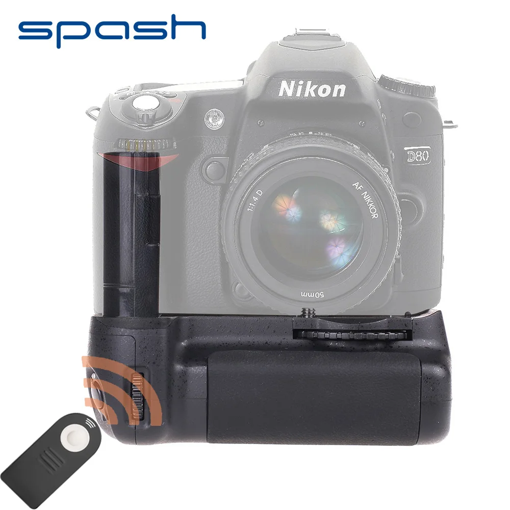Spash многофункциональная Вертикальная Батарейная ручка для Nikon D90 D80 DSLR камера