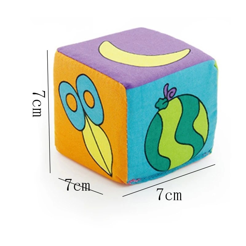 Randon 1 шт., тканевые строительные блоки, новинка, Детская тканевая кукла, Мягкая погремушка, для раннего развития, детская игрушка, мягкий плюшевый набор, куб
