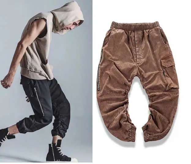 Histreet Hipster Kanye West Elastic Cargo Pants Men Hiphop Bieber Trousers Man With Many Pockets Trousers Men Elastic Cargo Pantscargo Pants Men Aliexpress