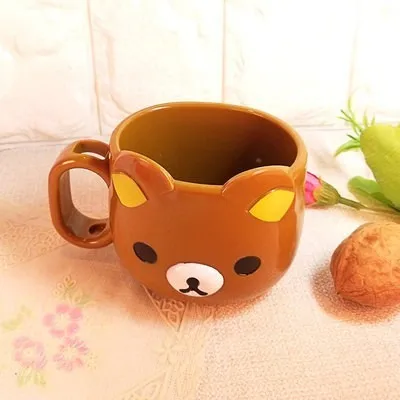 Мультфильм полоскание принести ручки чашки пить бутылку воды интимные аксессуары путешествия кофе кружка творческий посуда для напитков - Цвет: Bear