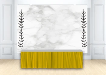 

HUAYI white marble gray texture Custom Backdrop for baby shower Bridal Shower Wedding birthday Decoration photo background W1606