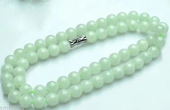 

0001412 Texture Bliss A Grade Natural Jade/Jadeite 7.4mm Beads Necklace/Lady