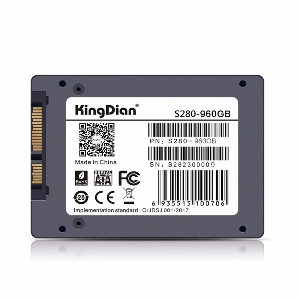 KingDian S280 960GB SSD Внутренний твердотельный диск SATA III HDD с 3 летней гарантией для настольных ПК, ноутбуков 960GB 256GB