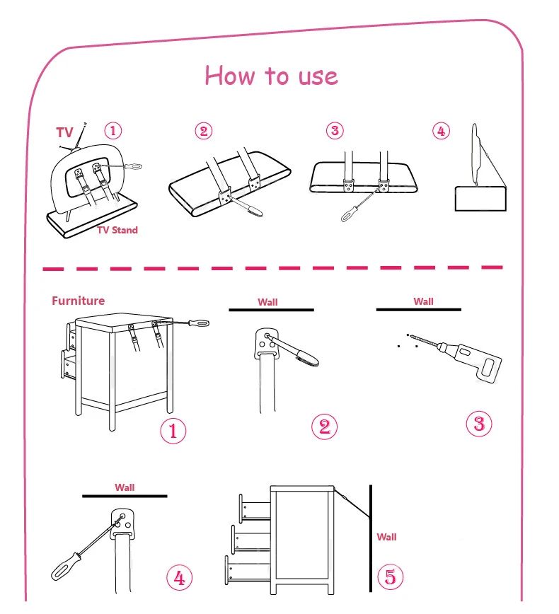 Anti-Tip Straps (5)