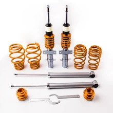 Rua Coilovers para VW Polo 1.2/1.4/1.6/1.8/1.4TDI/1.9TDi 02-09 Suspensão Kit Bobina De Choque Rua Primavera Coilover Amortecedor de Montagem