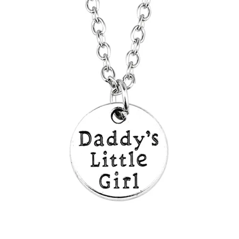 Fashion Letter Necklace Jewelry Daddy's Little Girl Pendant Necklace Gift