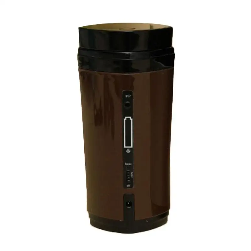 Горячая Распродажа, 1 шт., чашка для перемешивания кофе, автоматическая чашка для перемешивания, перезаряжаемая теплоизоляция, USB, чашка для подогрева кофе, посуда для напитков - Цвет: Brown