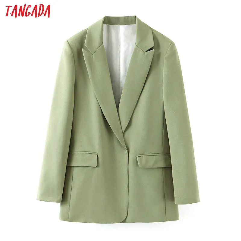 Achat Tangada mode vert blazer pour femme corée chic automne manches longues col cranté costume blazer élégant dames travail hauts SL503