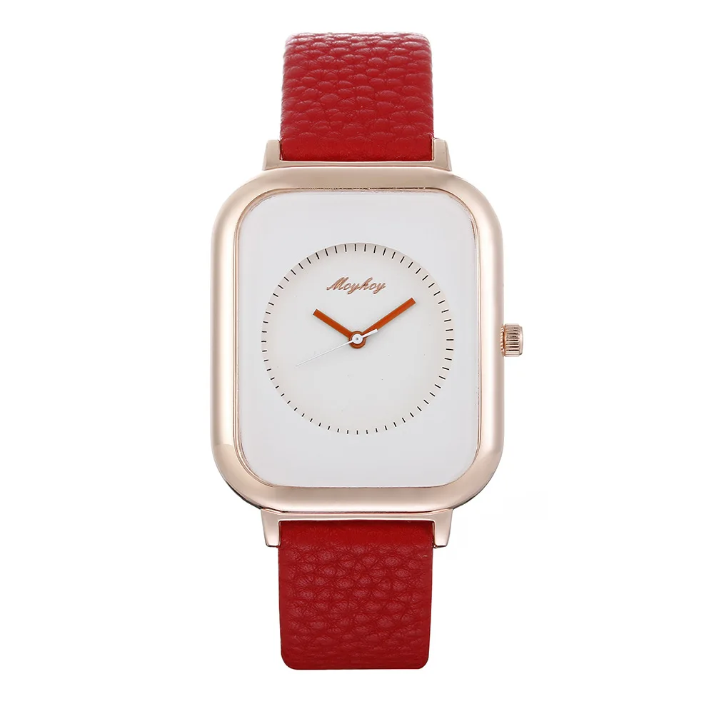 

Fashion Simple Square Creative Couple Quartz Watch Leisure Ladies Waterproof Leather Student Wrist Performance Goods