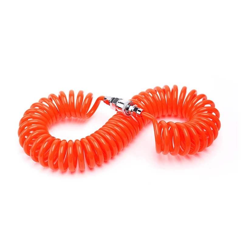 

Pneumatic Hose PU Tube OD 8MM ID 5MM Plastic Flexible Pipe PU with Connector Spring Spiral Pipe for Compressor Air Tool