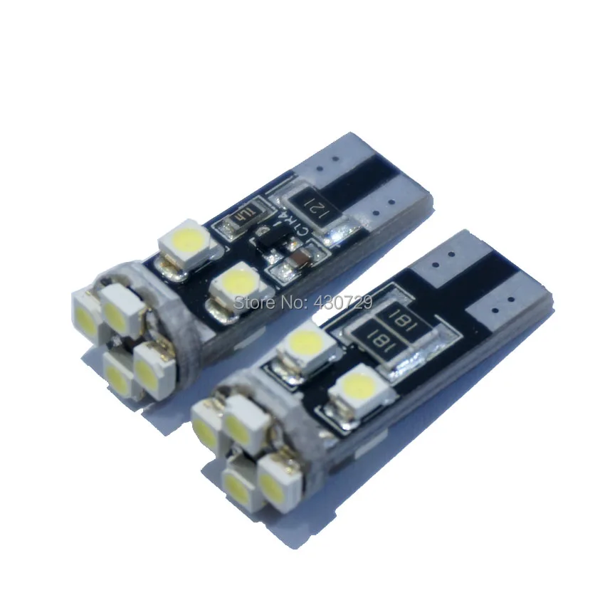 

2pcs led Canbus W5W 194 T10 8SMD 3528 1210 12v LED Car bulb clearance light white no Error
