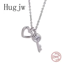 hot sale sterling silver 925 key lock your heart necklace in jewelry pendant necklace with CZ chain fashion jewelry for women hot sale sterling silver 925 key lock your heart necklace in jewelry pendant necklace with CZ chain fashion jewelry for women