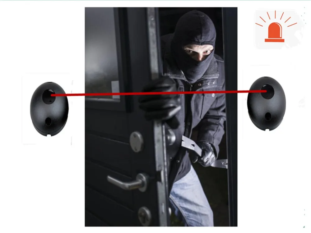 2шт/lotExternal позиционирование сигнализации Детектор инфракрасный луч сенсор барьер для ворот и дверей Окна защита от взлома