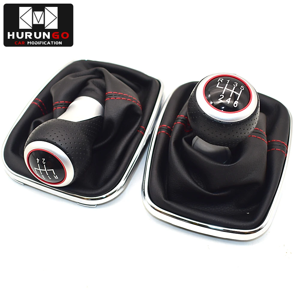 

12mm 5 / 6 Speed Car Gear Shift Knob Lever Shifter Gaitor Boot For Volkswagen VW 1999-2004 Golf 4 IV MK4 GTI R32 Bora Jetta MT