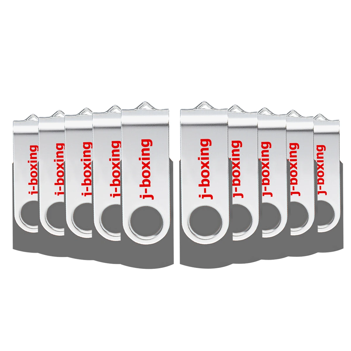 

J-boxing 10PCS 256MB USB Flash Drive Metal Rotating Memory Stick Swivel Pendrive Thumb Storage Computer Laptop Tablet Multicolor