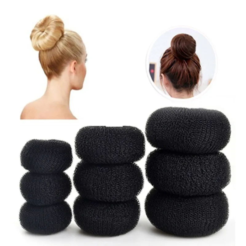 

Women Super Big Hair Bun Maker Magic Sponge Donut Big Ring Bun Hair Styling Tools Wholesale Hair Donut Braider 18CM