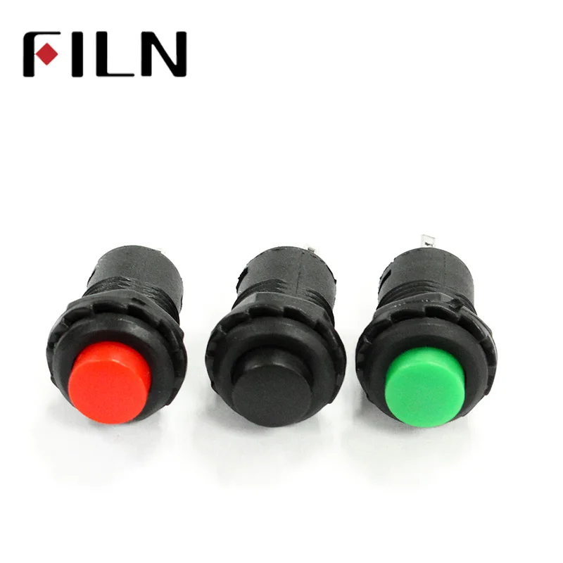 DS228 DS227 Self-Lock Momentary Pushbutton Switches 12mm OFF- ON Push Button Switch 3A 125VAC 1.5A250VAC