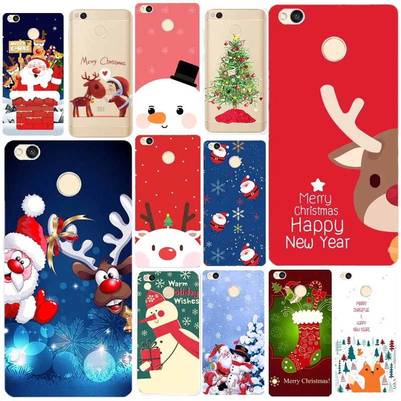 Санта Клаус для мобильного телефона чехол Xiaomi Redmi 4x Note 4 mi A1 Рождественская елка