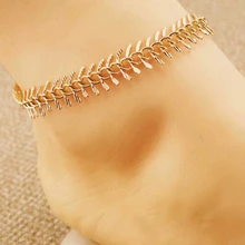 TOMTOSH New Fashion Foot Jewelry Chain Link Layered Draped Anklets Women Gold Parties Anklet Bracelets for