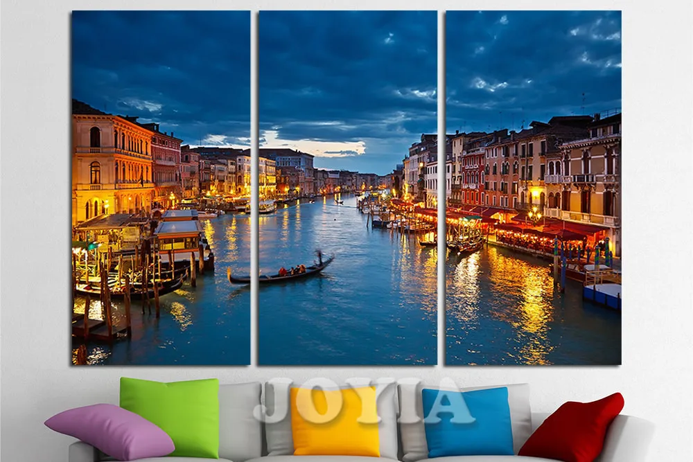 Italy Wall Art aliexpress : buy grand canal night venice canvas wall art set Italy Wall Art aliexpress : buy grand canal night venice canvas wall art set