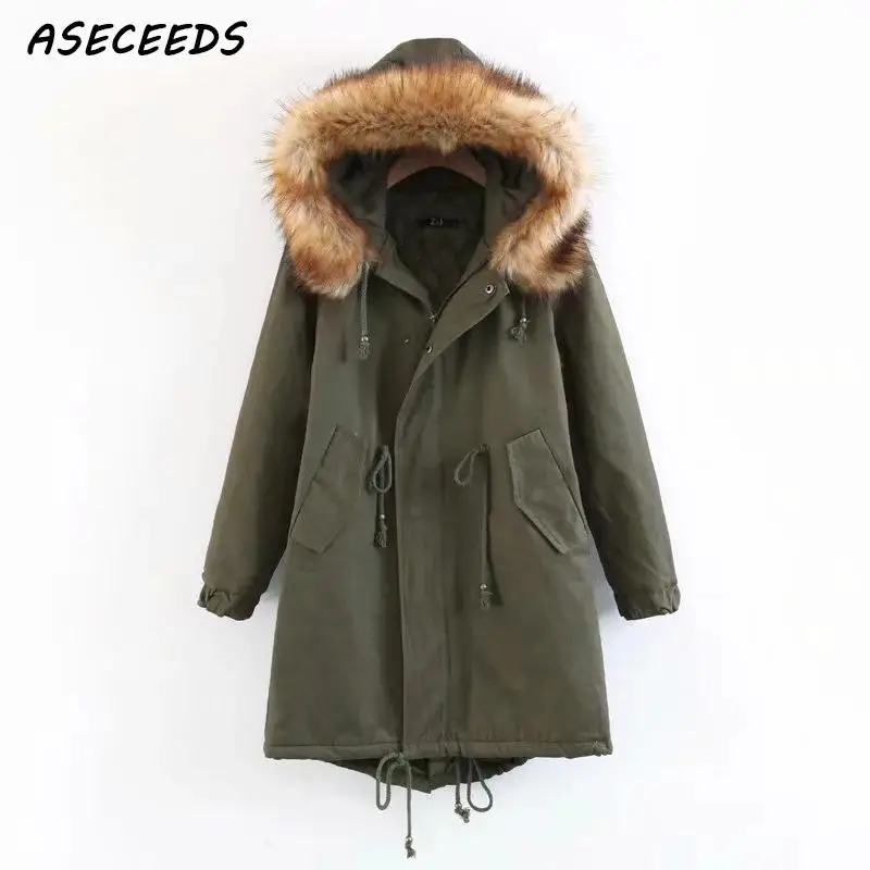 winter jacket women Army Green Hooded Parkas women red army overcoat casual Warm Thick Down jacket oversize 2018 winter coat