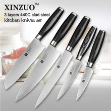 XINZUO 5 pcs font b kitchen b font font b knife b font set paring utility
