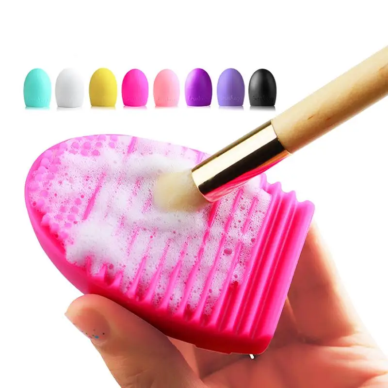 

Colorful Makeup Brush Cleaning Washing Tools Board Makeup Brushes Scrubber Board Washing egg model Cosmetic Brush Easy to clean
