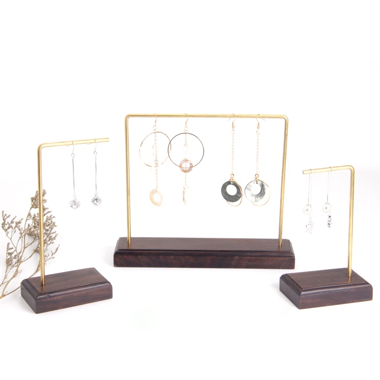 Copper Jewelry Earrings Bracelet Necklace Pendant T-Bar Stand Organizer Display Keychain Ornament H