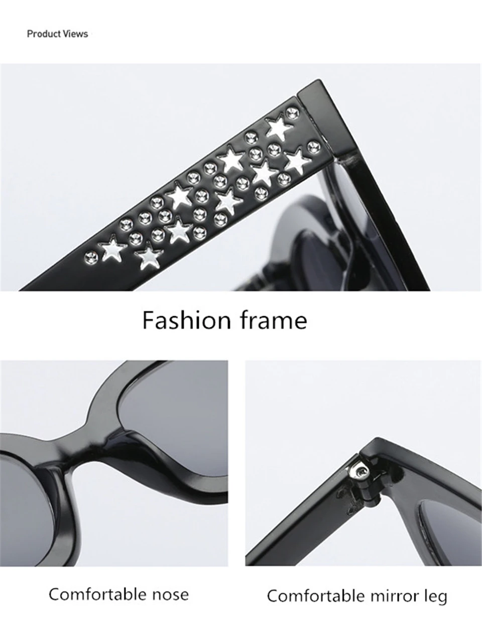 2018 Luxury Diamond Square Sunglasses Women Brand Size Crystal Sun Glasses Ladies New Gradient Oculos Mirror Shades  15