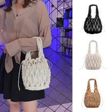 Сумки для женщин сумка Портативная Соломенная пляжная сумка Праздничная большая емкость простая тканая сумка для телефона сумка для детей# XB30