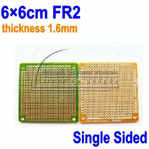 Универсальная печатная плата 50 шт./лот 6x6 см 6*6 2 54 мм 1 6 FR2|circuit board|pcb printed circuit boardsingle
