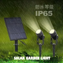 4000ма солнечный светильник, рабочий светильник, садовый прожектор, светильник с датчиком управления, Светодиодный точечный светильник, уличный садовый наземный Солнечный садовый светильник