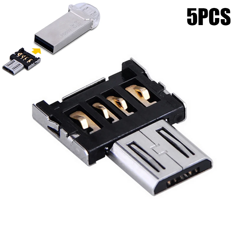 

5pcs OTG Adapter Connector USB to Micro USB For Tablet PC Android Mobile Phone JLRJ88