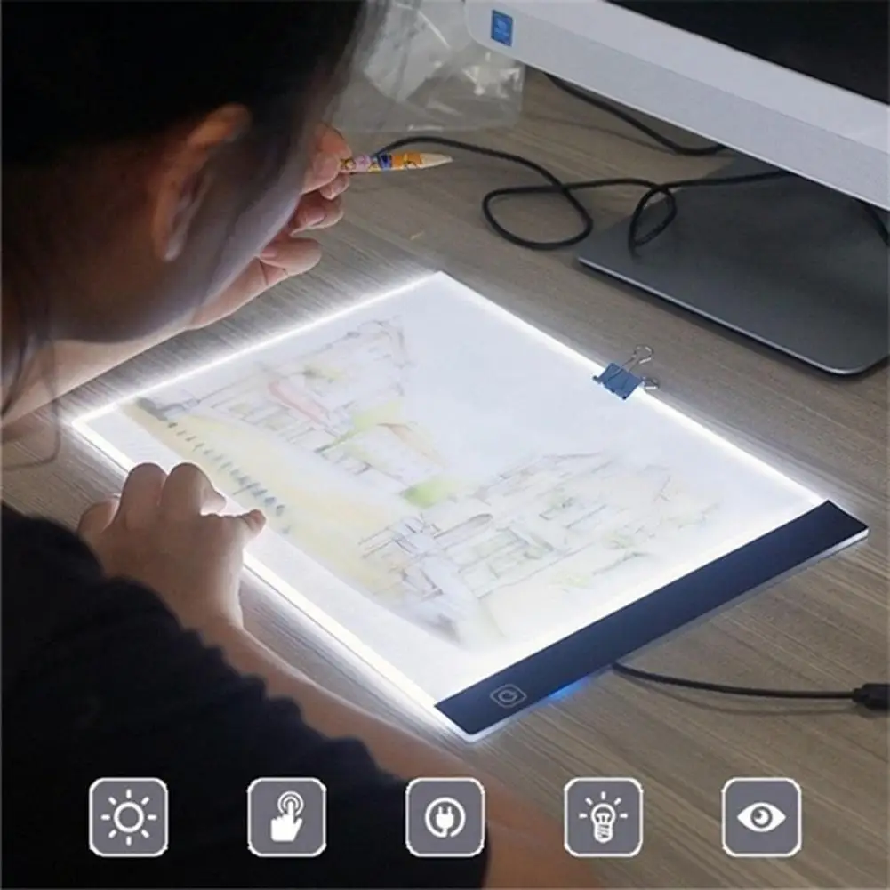 

A4/A5 USB Drawing Tablet Copy Board LED Light Cartoon Painting Pad Kids Toys for children Drawing Board Adult Stress-relief Gift