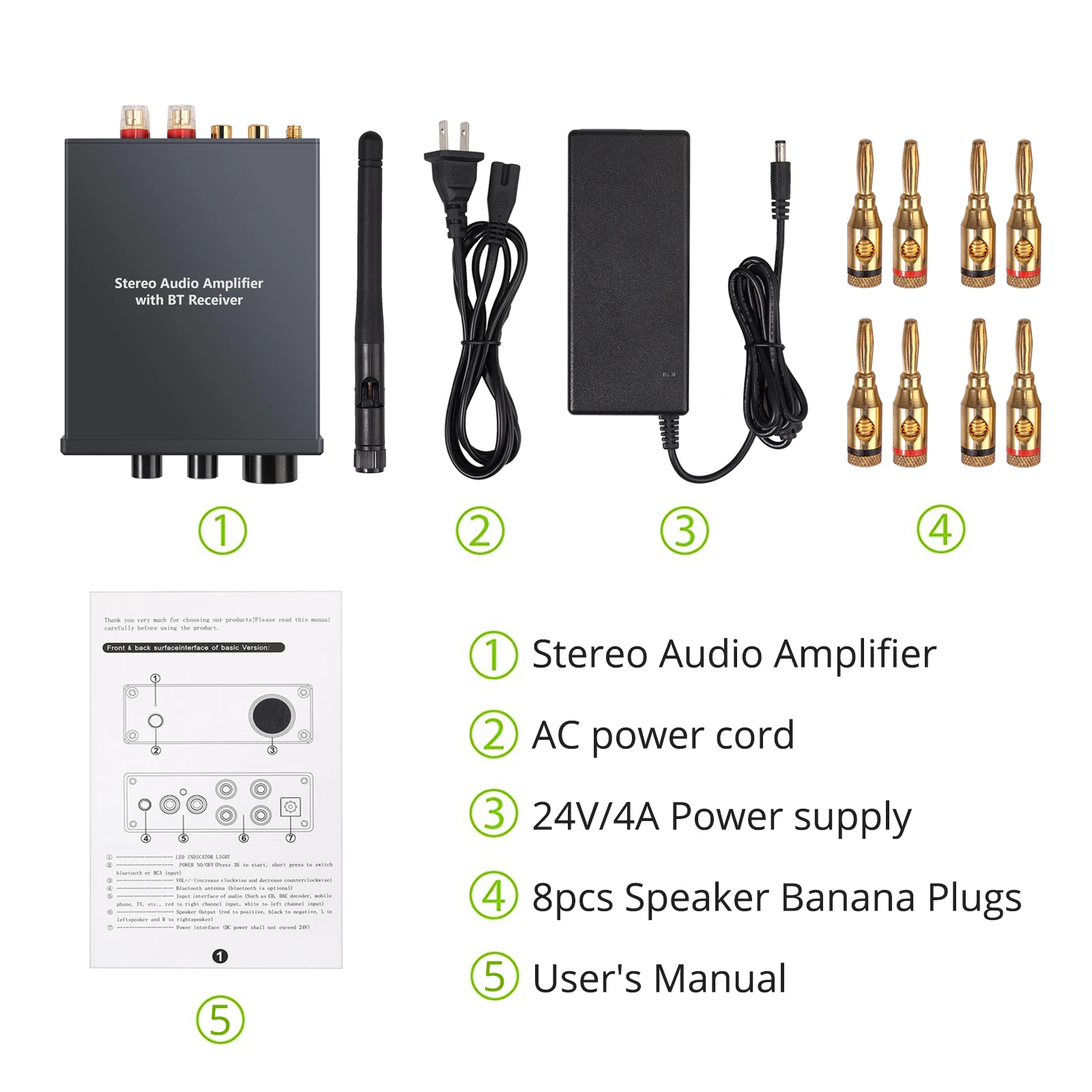 Neoteck Bluetooth 4,2 приемник стерео аудио усилитель низкая задержка 2 канала класса D встроенный усилитель цифровой усилитель мощности 50 Вт