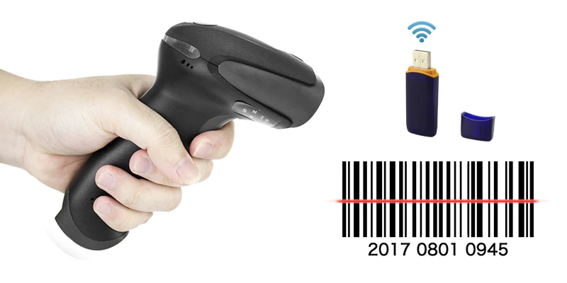 Беспроводной сканер штрих-кодов, лазерный считыватель штрих-кодов с usb-приемником для pos-устройств и инвентаризации NETUM Беспроводной сканер штрих-кодов, лазерный считыватель штрих-кодов с usb-приемником для pos-устройств и инвентаризации NETUM