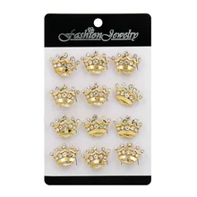WEIMANJINGDIAN – lot de 12 broches en forme de couronne pour femmes, sac ou collier