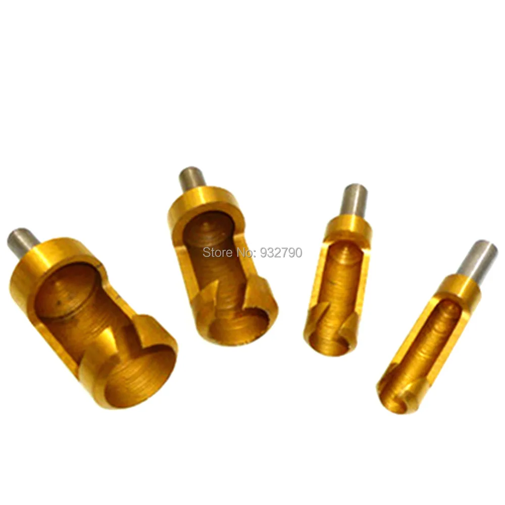 4pcs Titanium Plug Cutter Counter Bored Set Metric 6-16mm Hole Wood Timber Drill