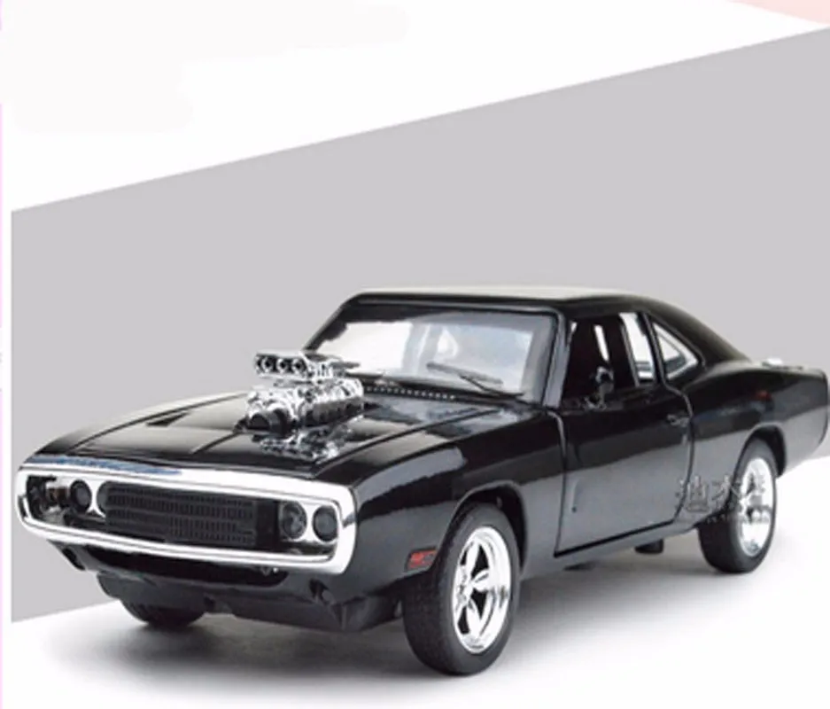 Dodge Challenger 1/32 Масштаб литья под давлением Модель автомобиля игрушки Форсаж 7 черная модель автомобиля подарки коллекции