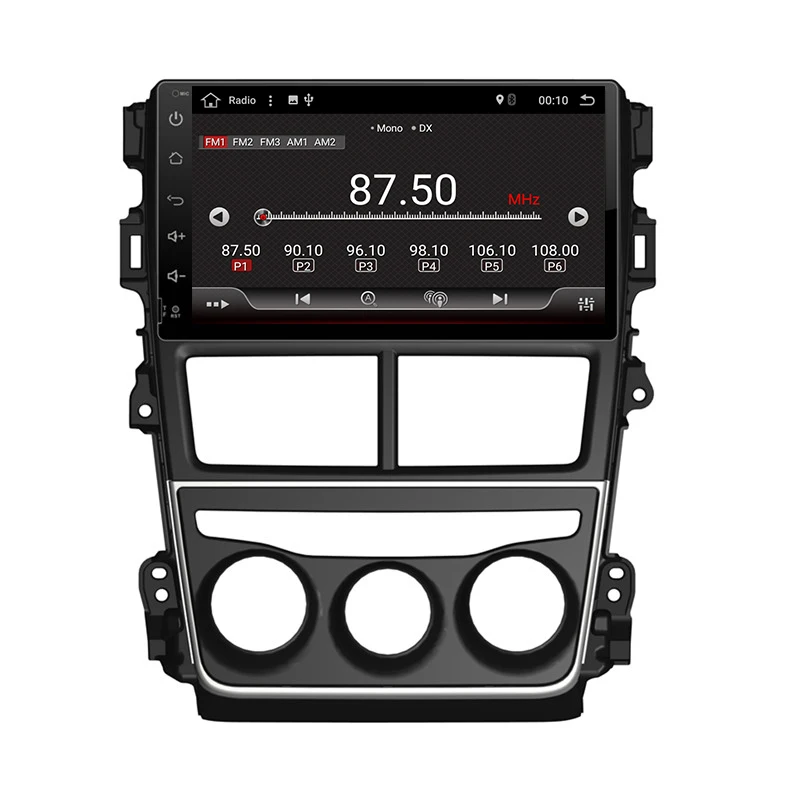 Excellent OZGQ Android 8.1 System Car Autoradio Multimedia Stereo GPS Navigation Headunit for Toyota 2018 Vios Yaris With Mirror Link 2
