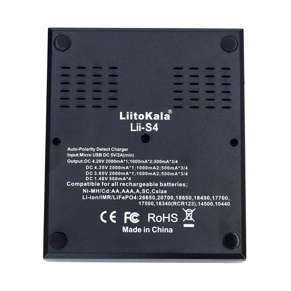 Liitokala Lii-S2 S4 PD4 402 202 100 18650 зарядное устройство для аккумуляторов 1,2 в 3,7 в 3,2 в AA21700 NiMH литий-ионный аккумулятор умное зарядное устройство+ 5 В разъем