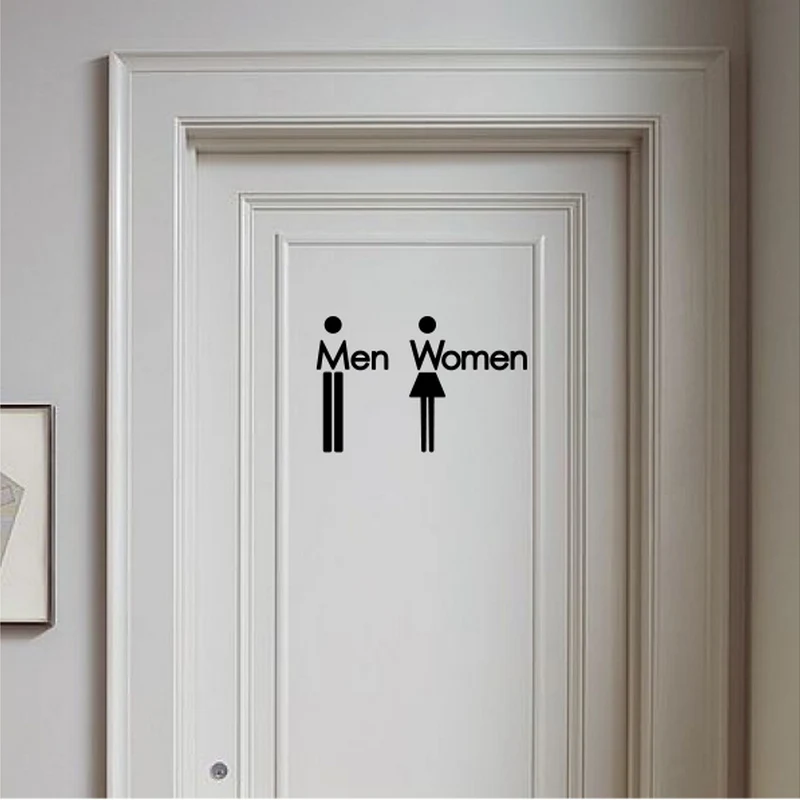 Buy Funny Toilet Door Sign Sticker Bathroom Waterproof