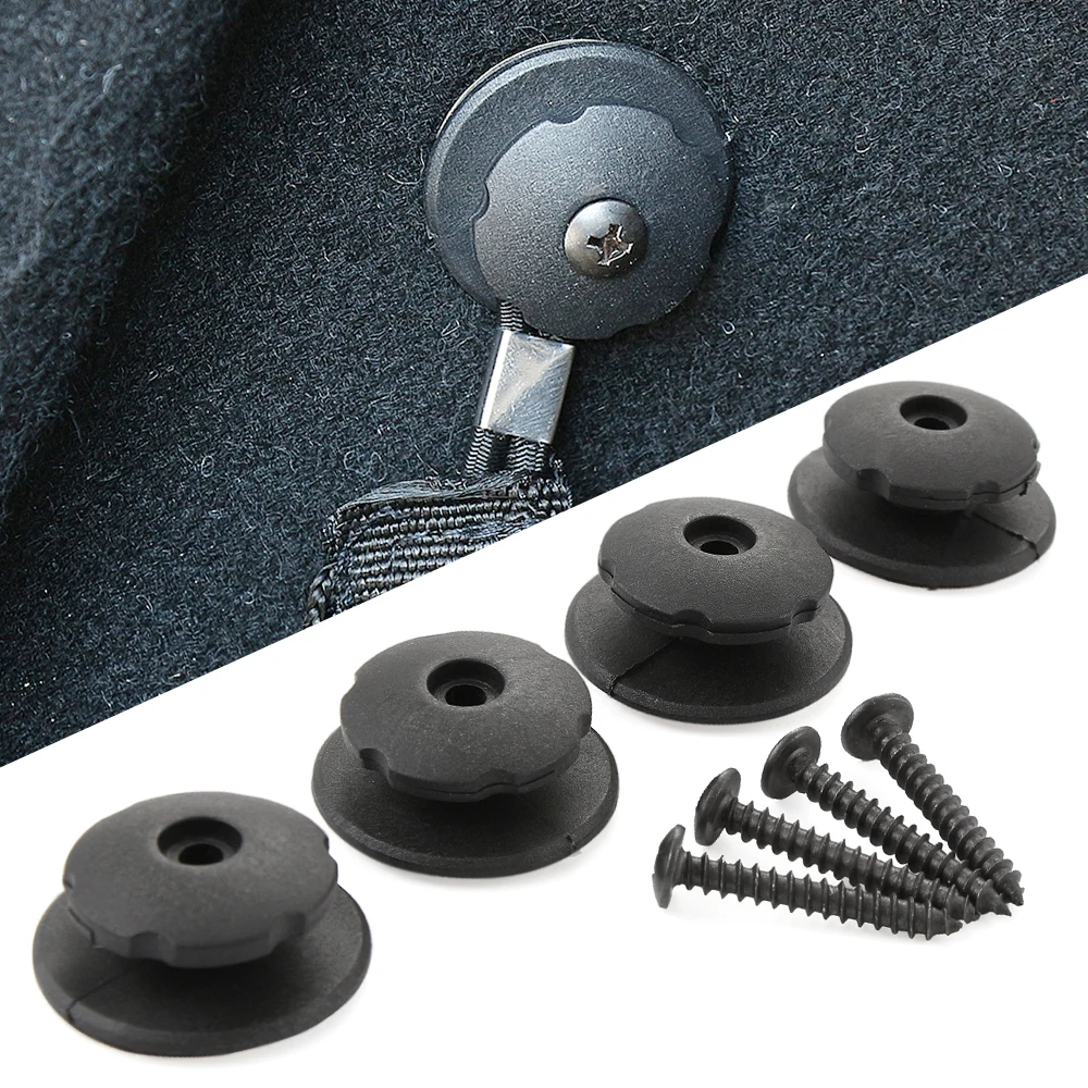 

4Pcs Plastic Car Cargo Trunk Mounting Point Auto Rear Organizer Luggage Net Hardware Hanging Hook with Screw